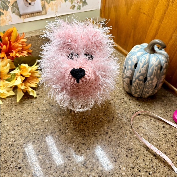 Handmade Other - 🆕 Handmade Crocheted Pink Fluffy Bear Hat 🧸💗